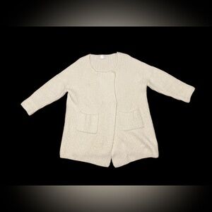 Cream Sweater with Pockets